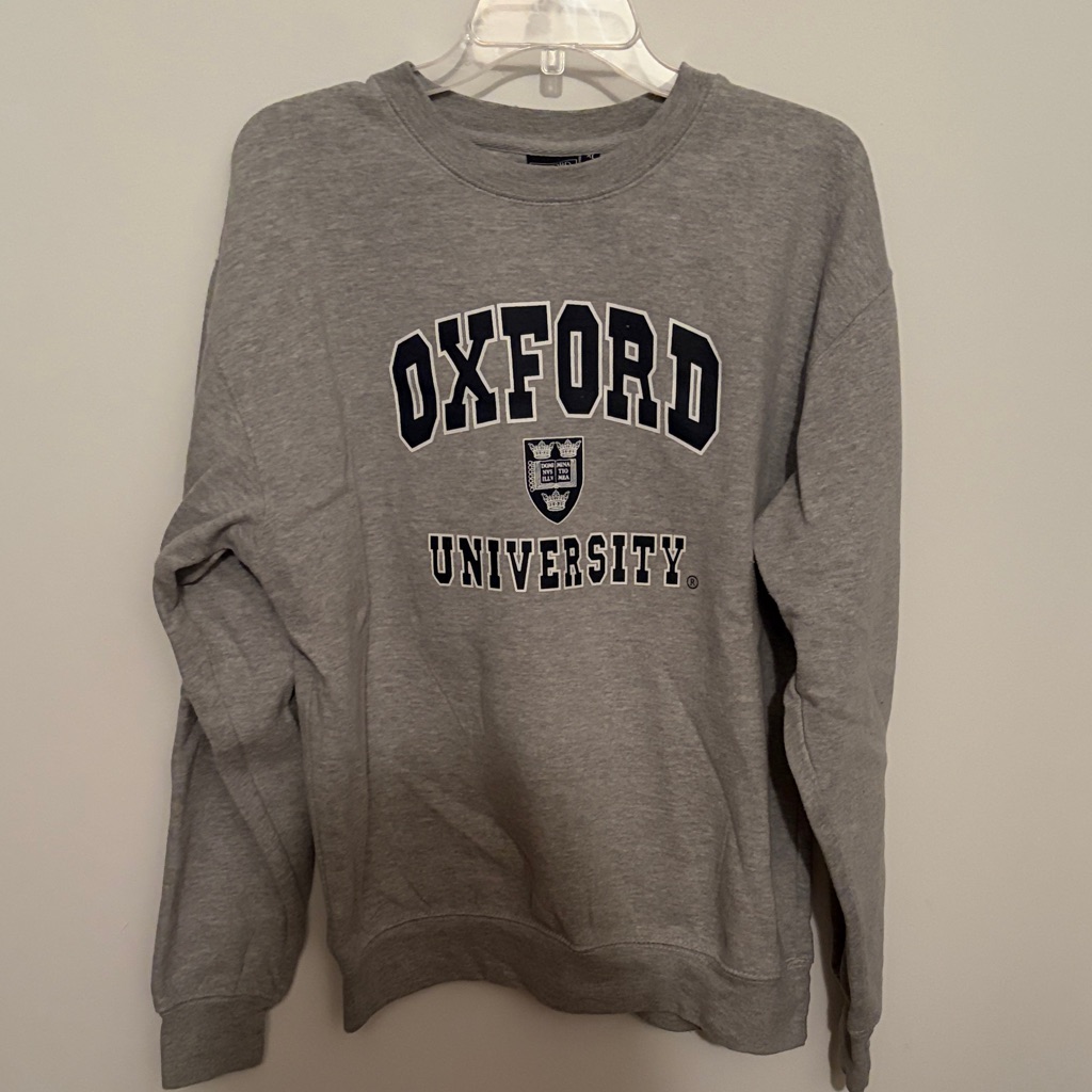 Xl Grey Oxford University Sweatshirt